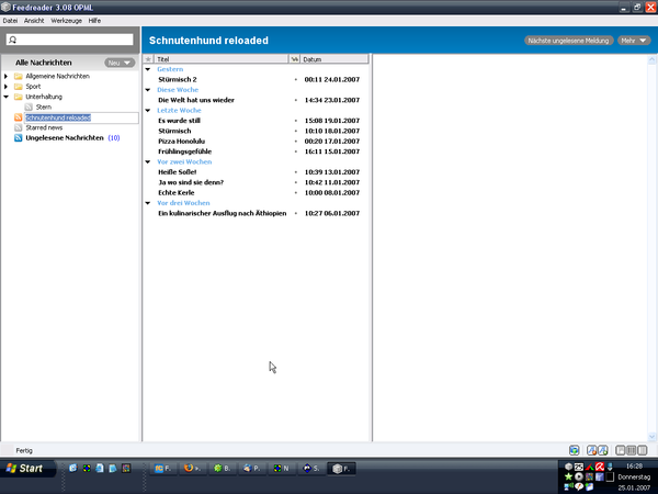 Screenshot Feedreader