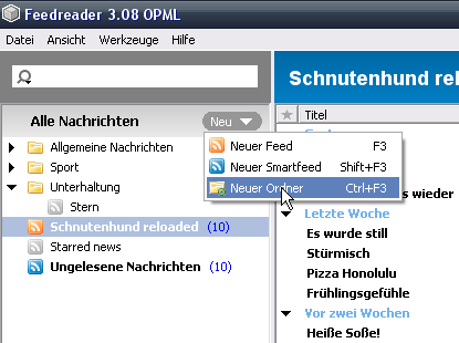 Screenshot Feedreader