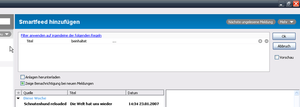 Screenshot Feedreader